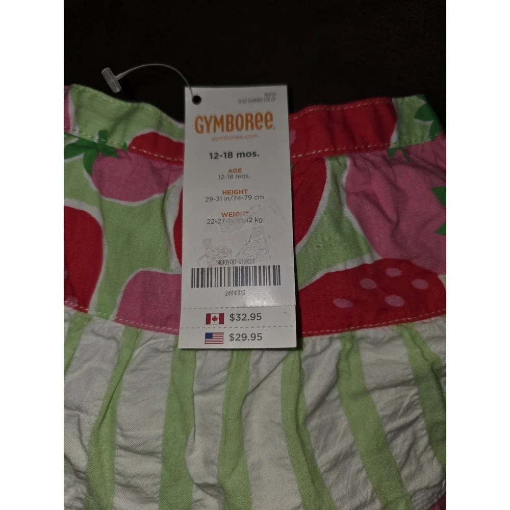 Gymboree strawberry sweetheart skirt size 12 18‎ months nwt